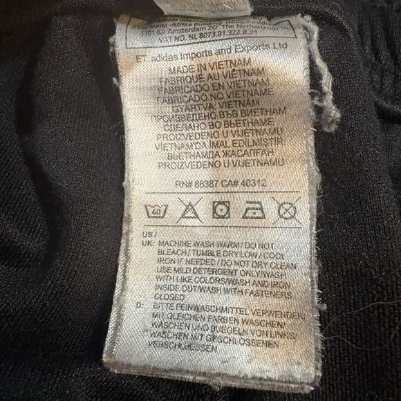 Adidas Joggers Mens M Black White Striped Athletic Pants Track Athleisure Sport - Picture 4 of 7